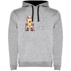 Born To Ski Two-Colour Hoodie